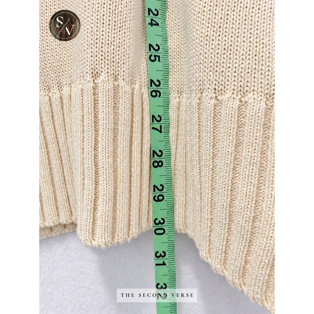 Primark Womens Large Cream Oversized Crewneck Sweater Minimalist Slouchy - Picture 9 of 9